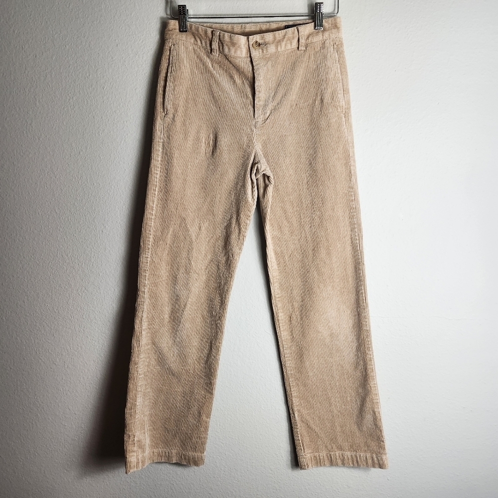 Vineyard Vines Boys Beige Wide Wale Corduroy Chino Pants-Size 16